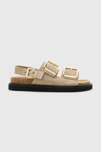 Semišové sandále AllSaints Isla Sandal béžová farba, W045FC