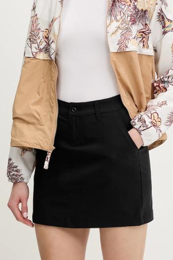 Športová sukňa Columbia Leslie Falls čierna farba, mini, rovný strih, 2140391
