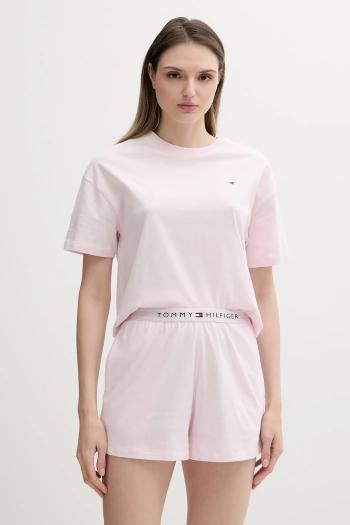 Pyžamový komplet Tommy Hilfiger ružová farba, bavlnené, UW0UW05912