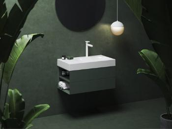 Skrinka pod umývadlo bez umývadla Ravak Lite 80 x43x45 cm grey green X000001876