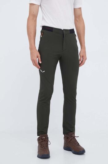 Turistické nohavice Salewa Pedroc 2 Durastretch zelená farba