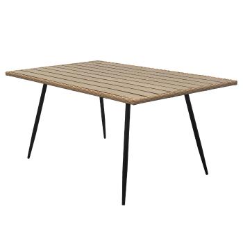 Autronic Záhradný stôl, kov, polywood, hnedý, AZ-F1407 NAT