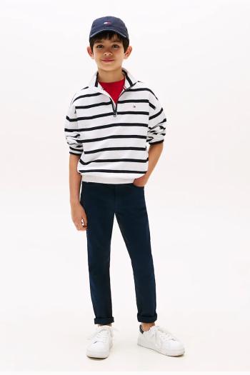Detské nohavice Tommy Hilfiger tmavomodrá farba, jednofarebné, KB0KB09159