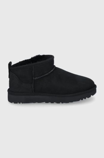 Semišové snehule UGG Classic Ultra Mini čierna farba, 1116109.BLK