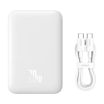 BASEUS MAGNETIC MINI Externá nabíjačka s MagSafe 20W 6000 mAh biela