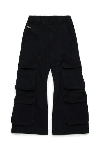 Detské nohavice Diesel PDARGJXCARGO TROUSERS čierna farba, jednofarebné, J02220