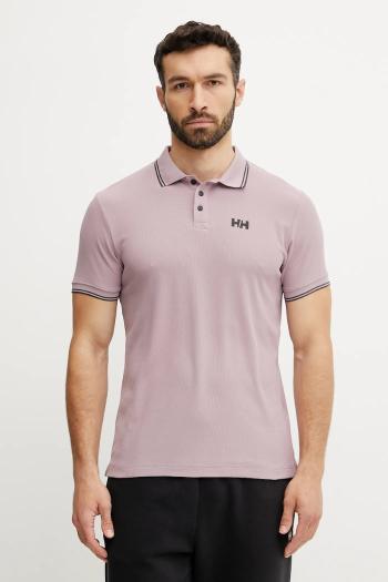 Polo tričko Helly Hansen pánsky, ružová farba, jednofarebný