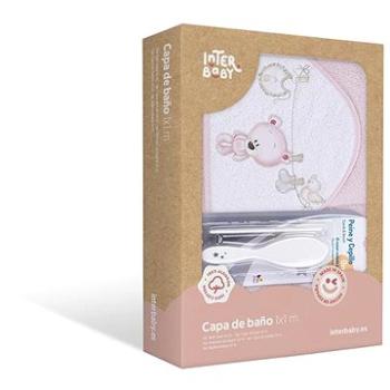 INTERBABY osuška froté a hrebeň, ružová (8435440342861)