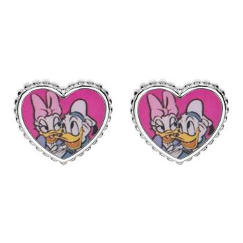 Disney Romantické strieborné náušnice Donald and Daisy Duck ES00031SL