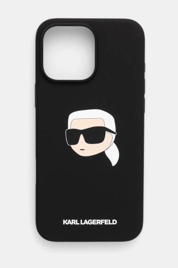 Puzdro na mobil Karl Lagerfeld iPhone 16 Pro Max 6.9 čierna farba, KLHMP16XSKHPPLK