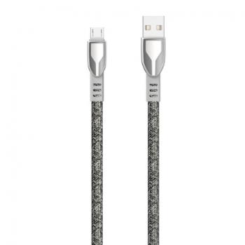 Dudao Zinc Alloy kábel USB / Micro USB 5A 1m, sivý (L3PROM gray)