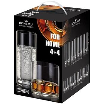 Bohemia Royal Crystal Pohár na víno 8 ks FOR HOME (8595135533438)