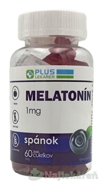PLUS LEKÁREŇ Melatonín želé cukríky, čučoriedková príchuť 60x1mg