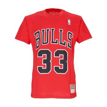 Mitchell & Ness NBA Name&Number Tee Chicago Bulls Scottie Pippen red - XL