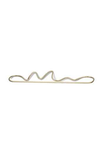 Vešiak na uteráky ferm LIVING Curvature žltá farba