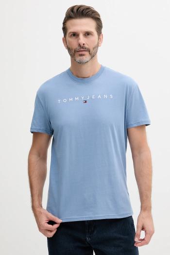 Bavlnené tričko Tommy Jeans pánske, s nášivkou, DM0DM20744