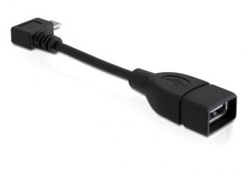 Delock Adapter USB micro-B samec pravouhlý > USB 2.0-A samica OTG 11cm