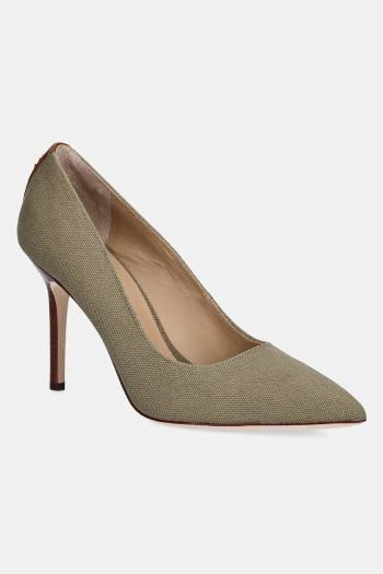 Lodičky Lauren Ralph Lauren Lindella II zelená farba, 802966872001