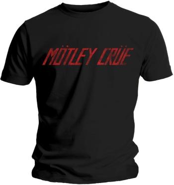 Motley Crue Tričko Distressed Logo Unisex Black L