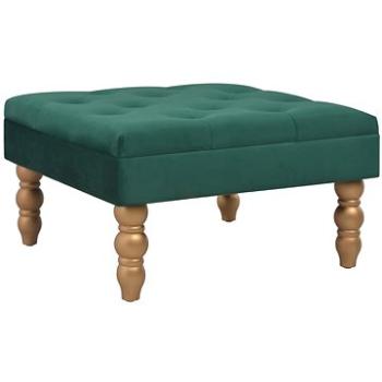 Stolička tmavozelená 60 x 60 x 36 cm zamat, 329927