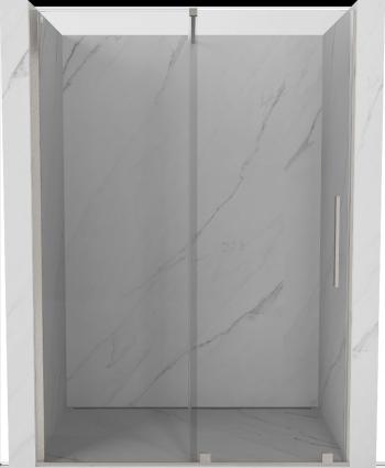 MEXEN/S - Velár posuvné sprchové dvere 150 cm, transparent, nikel kartáčovaný 871-150-000-01-97