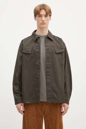 Bavlnená košeľa adidas Originals Premium Essentials Shirt pánska, zelená farba, regular, s klasickým golierom, JD3343