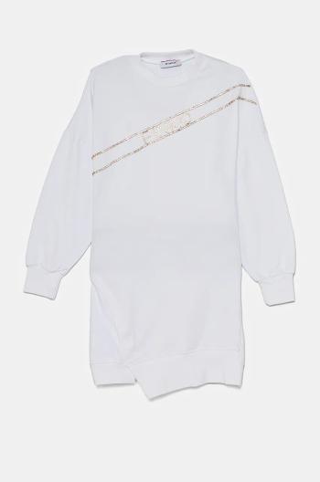 Dievčenské šaty Pinko Up biela farba, mini, rovný strih, F4PIJGDR065