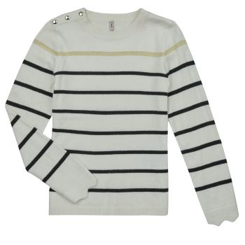 Only  KOGELISA LS BUTTON O-NECK CS KNT  Svetre Biela