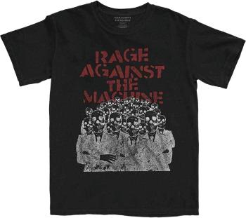 Rage Against The Machine Tričko Crowd Masks Unisex Black XL