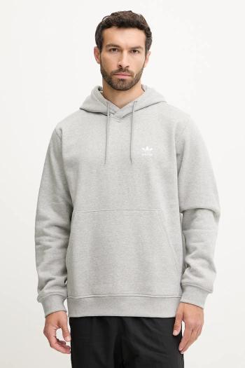Mikina adidas Originals Essentials šedá farba, s kapucňou, melanžová, HZ6585