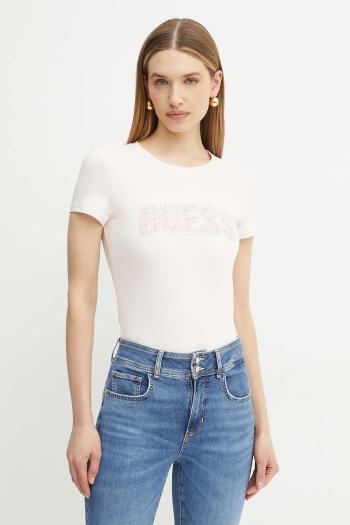 Tričko Guess dámske, ružová farba, W5GI04 J1314
