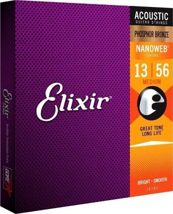Elixir 16102 Nanoweb 13-56 Struny pre akustickú gitaru