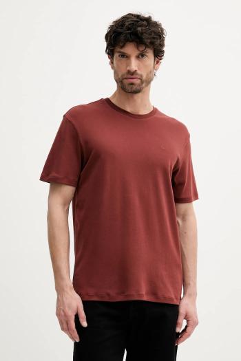 Bavlnené tričko Calvin Klein pánske, červená farba, jednofarebné, LV04LB275G