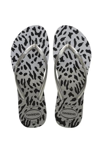 Šľapky Havaianas SLIM dámske, šedá farba, 4103352.9320