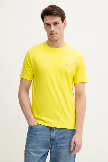 Bavlnené tričko United Colors of Benetton pánske, zelená farba, jednofarebné, 3MI5J1AF7