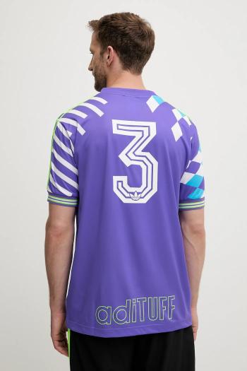 Tričko adidas Originals Nuwave90Sjersey pánske, fialová farba, vzorované, KD4867