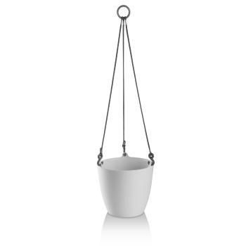 Ghiveci suspendat Gardenico Ariella, alb, 18 cm, alb