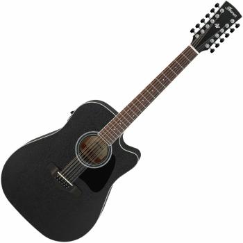 Ibanez AW8412CE-WK Weathered Black 12-strunová elektroakustická gitara