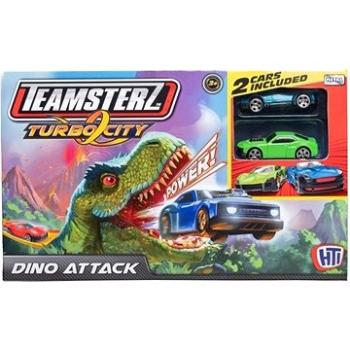 Teamsterz dráha dinosaurus + 3 autíčka (5050841657616)