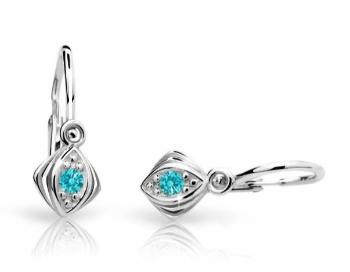 Cutie Jewellery Detské náušnice z bieleho zlata C1897-10-X-2 svetlo zelená