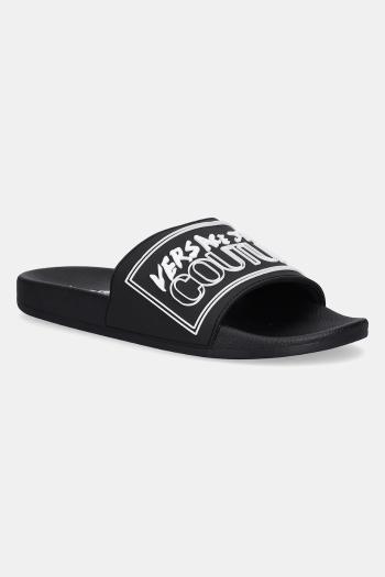 Šľapky Versace Jeans Couture pánske, čierna farba, 78YA3SQ3 ZSC22 899