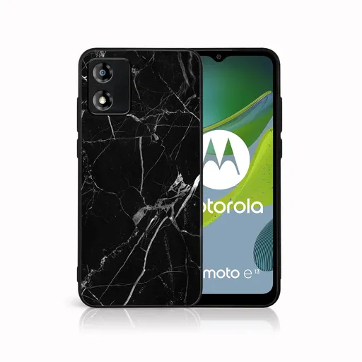 MY ART Ochranný kryt pre Motorola Moto E13 BLACK MARBLE (142)