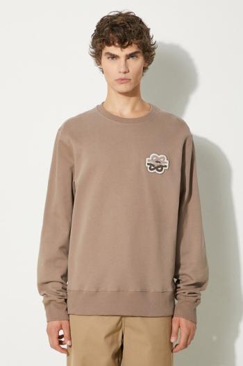 Bavlnená mikina Filling Pieces Gowtu pánska, béžová farba, s nášivkou, 74533921407