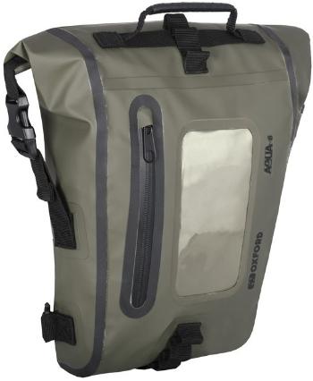 Tank táska OXFORD Aqua M8 motoros tank (khaki/fekete, mágneses talppal, 8 l térfogat)