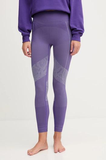 Legíny na jogu adidas by Stella McCartney fialová farba, vzorované, JN0544