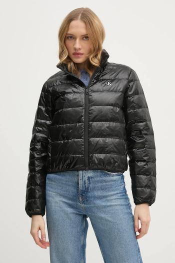 Bunda Calvin Klein Jeans dámska, čierna farba, prechodná, J20J224698
