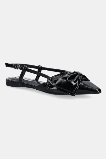 Kožené balerínky Steve Madden Dazzled čierna farba, s otvorenou pätou, SM11003531