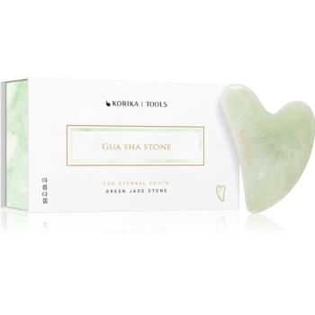 KORIKA Tools Gua Sha Green Jade Stone masážna pomôcka na tvár 1 ks