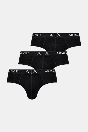 Slipy Armani Exchange 3-pak čierna farba, XM000870 AF13682