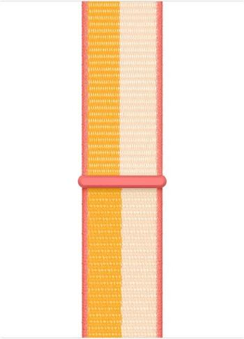 Szíj Apple Watch 45 mm sport szíj - narancssárga / fehér